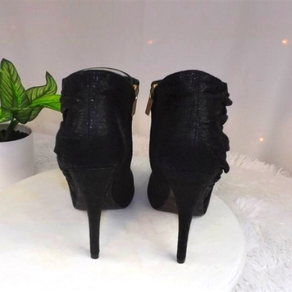 Colin Stuart Shimmer Black, Size 9, Ankle Booties - Picture 3 of 7